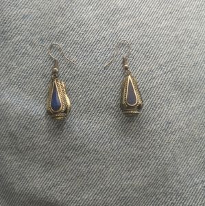 Bohemian Rustic Asian Hand Made Drop Earrings